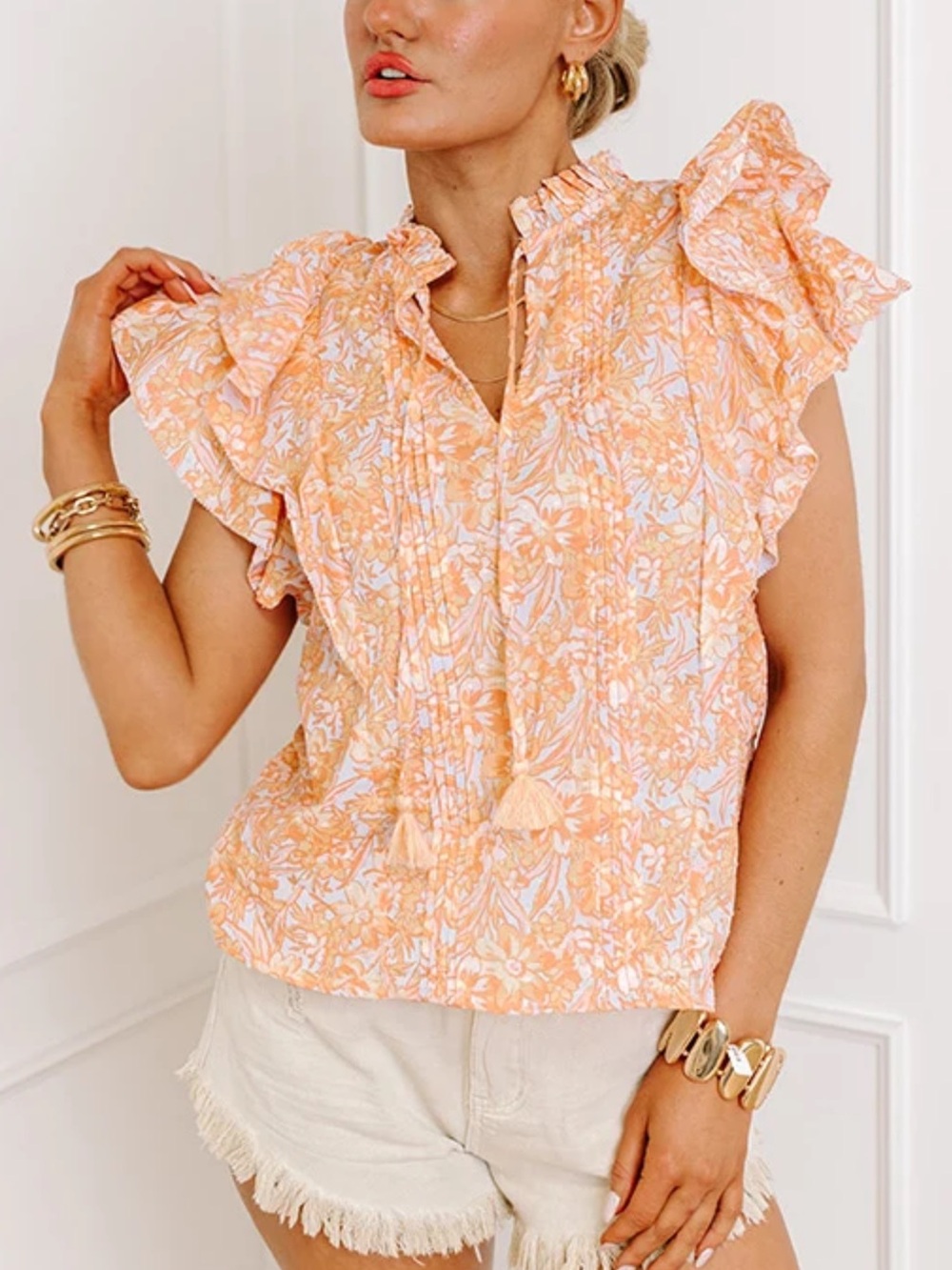 Olivacious Summer Sorbet Floral Top
